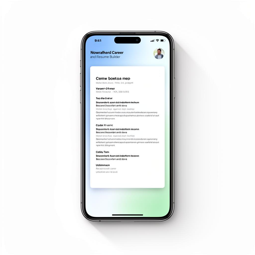 NextHire AI iPhone app showing AI resume builder